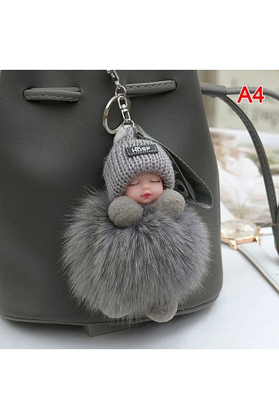 NB market furry keychain doll 10cm furry fluffy