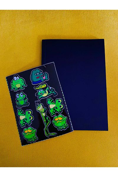 icase Αυτοκόλλητο Frog Decal και σημειωματάριο υπολογιστή - Σετ δραστηριότητας 96