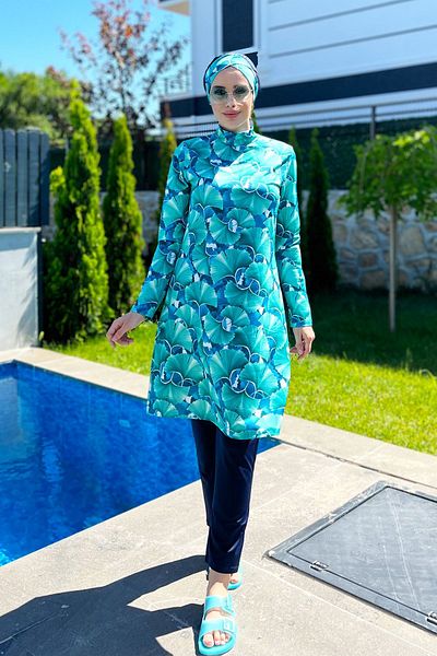 Remsa Mayo Σχεδιασμός πλήρως καλυμμένο μαγιό Hijab Hawaii R039