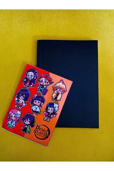 icase DEMON SLAYER Set de 96 de note cu imagini și autocolante pentru computer