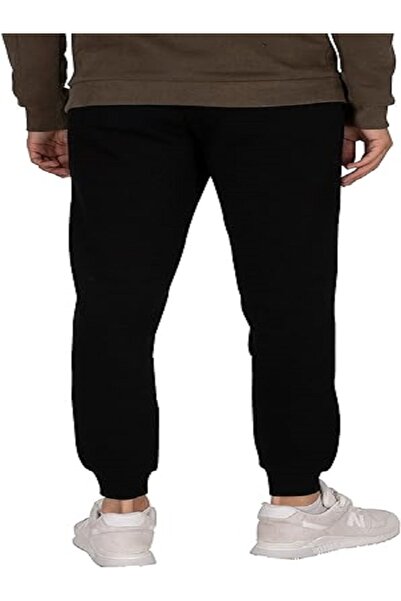 JustBS Plus Size Black Ribana Leg Black Two Thread Comfortable Fit Men's Swea...