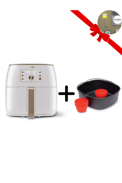 Philips 7,3 LT Kapasiteli Pişirme Seti ve Aydınlatma Hediyeli Premium Airfrye...