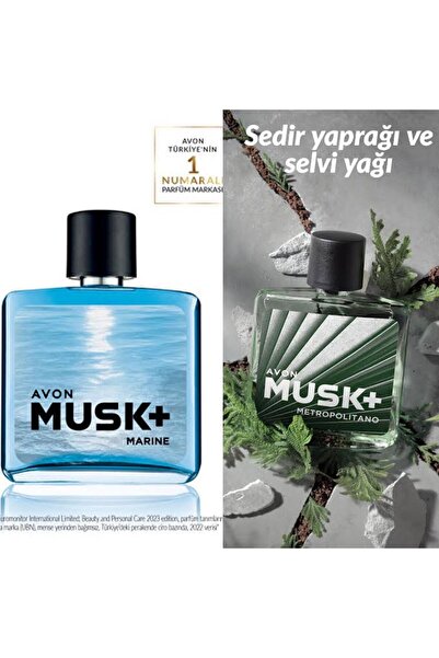 AVON Musk Marine Erkek Parfüm EDT 75 ml Avon Musk Metropolitano EDT 75ml 2li ...