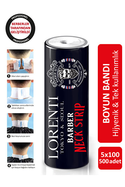 LORENTİ Berber Boyun Bandı Hijyenik ( Kuaför ) 5'li (500 adet)