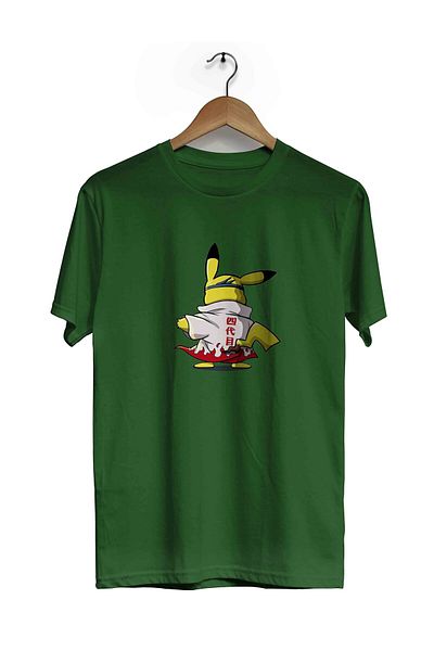 herotasarım Μπλουζάκι Ninja Pikachu με κοντό μανίκι - BLL4404