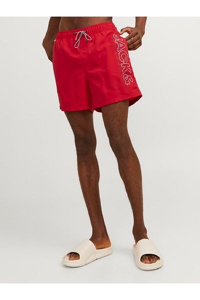 Jack & Jones Ανδρικό κόκκινο σορτς μαγιό Fiji ( 12253118 -TRD)