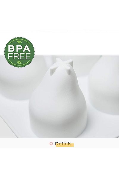 Siliko World Silicone Pear Shape Cake Pastry Jelly Soap Candle Mold