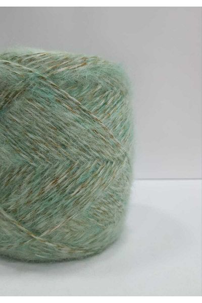 İPLİKOUTLET Χρυσό Glitter Mint Color Mohair Lase 200 γραμμάρια