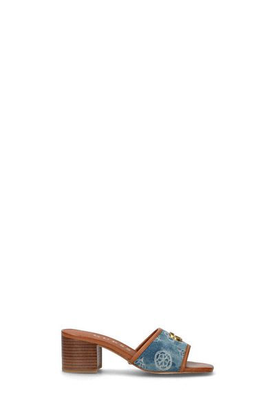 Guess شبشب نسائي أزرق مريح للاستخدام اليومي بشعار العلامة التجارية FLJUL2 FAL19-BLUE
