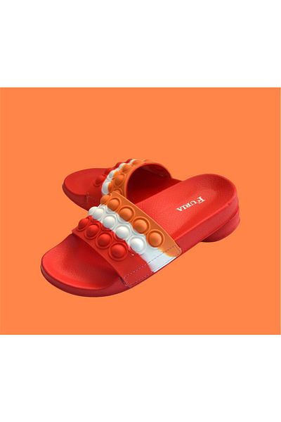 FURIA SHOES Boy's Slippers - Popit Pool/Beach/Sea - Soft Eva, with Toy Band