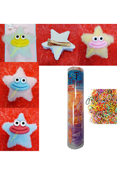 Gökbin Дівчача дитяча губна фігурка Зірка Затискач Кольоровий затискач Зірка ...