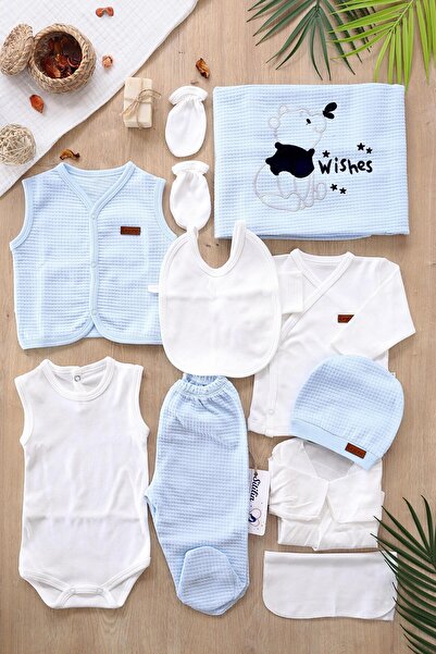 Sitilin Erkek Bebebek  Yenidoğan Mavi 10 Lu Hastane Çıkışı STL6571