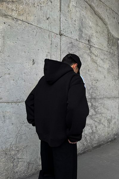 Flaw Wear Flaw Atelier Embroidered White Oversize Zip Hoodie