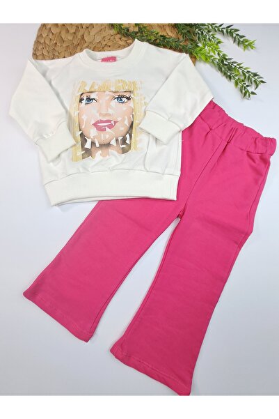Barbie Bebek Baskılı Kız Çocuk Gündelik Eşofman Takımı