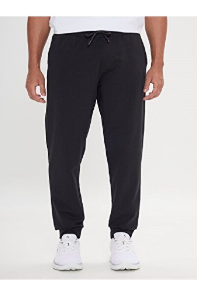 JustBS Ανδρικό φούτερ σε μεγάλο μέγεθος BlackRibana Trotters Μαύρο με δύο κλω...