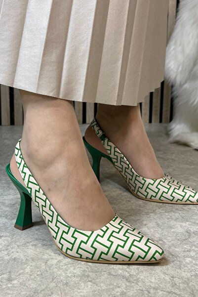Allyup Dnevne ženske zelene Cipele sa štiklom visoke tanke štikle sa špicasti...