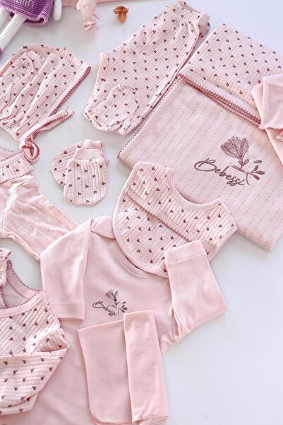 Sitilin Baby Girl Newborn Embroidered Kanabiçeli Fancy 10 Pieces Hospital Exit STL6575