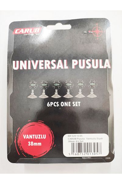 REPLAX Black Suction Cup 38 Mm Large Size Compass Set of 6