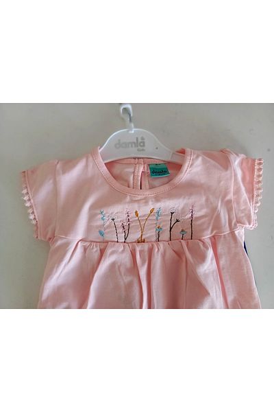 Damla 123-00-23 Floral Embroidered 3-Piece Girls Set 6-18 Months 1-2 Years