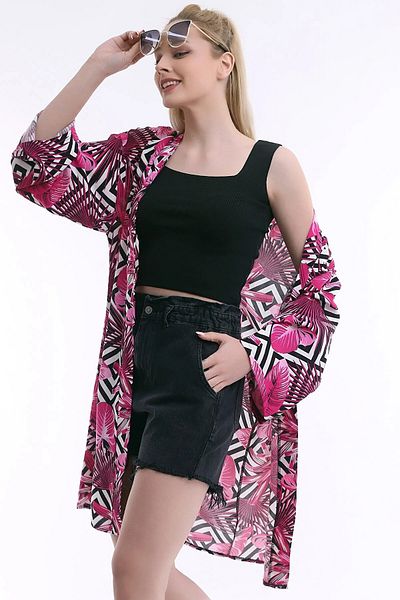 Miezza Women's Patterned Kimono