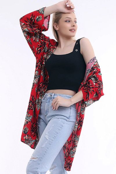 Miezza Women's Patterned Kimono