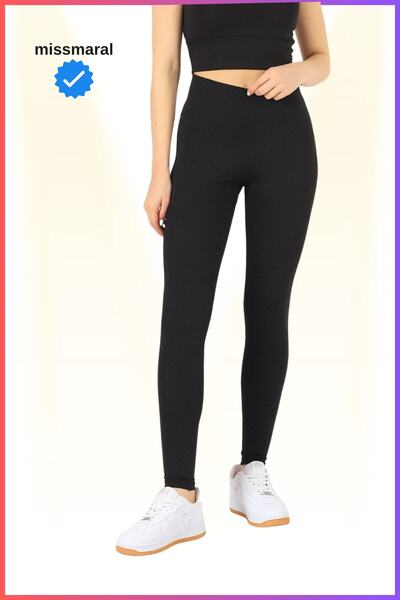 missmaral Černé sportovní legíny Slim Fit pro zotavení vysokého pasu - Detailní plochý šev Oslo 1090