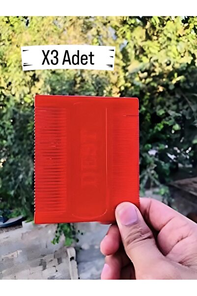 Metler Bit Tarağı Özel Dişli Plastik Sık Dişli Tarak ,3'lü Kırmızı Tarak Bit ...