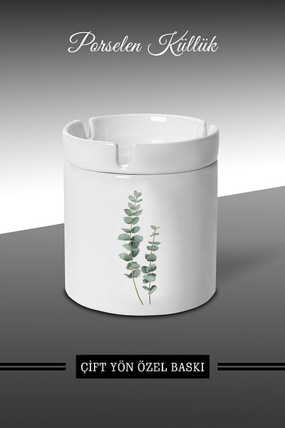 yhfoto Τασάκι Plant Design - Πορσελάνινο Τασάκι - Επιτραπέζιο τασάκι