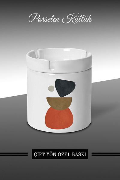 yhfoto Boho Power Design Τασάκι - Πορσελάνινο Τασάκι - Επιτραπέζιο τασάκι