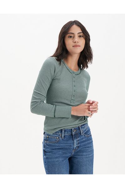 AMERICAN EAGLE Green Women's / Girls' T-Shirt U-3376-8546