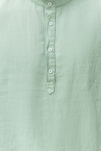 Trendyol Collection Prémium menta 100% vászon - Judge gallérral félbetétes ing TMNSS24GO00057