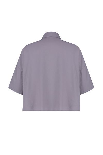 Trendyol Collection Oversize Gray Poor Sleeve Shirt - Wide Fit TWOSS20GO0381