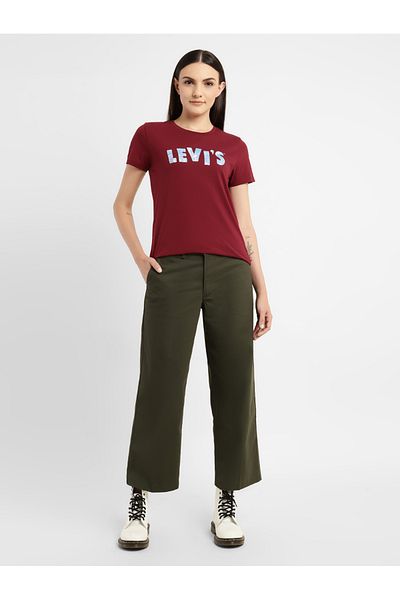 Levi's LE SS TEE Women's / Girls' Claret Red T-Shirt