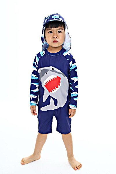 bigiyin Boys' Swimsuit with Hat Boys' Jumpsuit Swimsuit Children's Pool Swims...