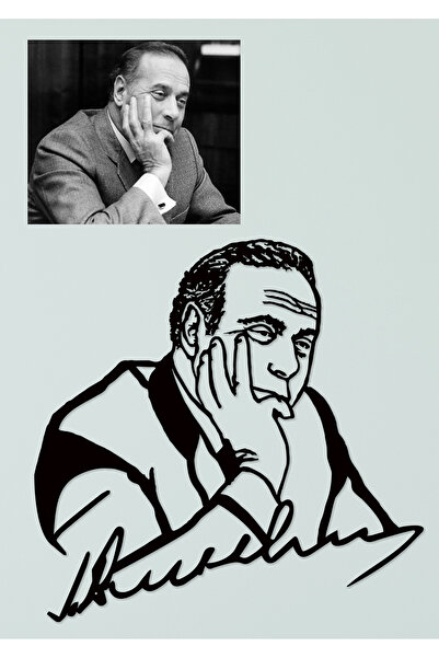 Gowpenart Haydar Aliyev Portre İmzalı Metal Duvar Tablosu Ev & Ofis Dekoru