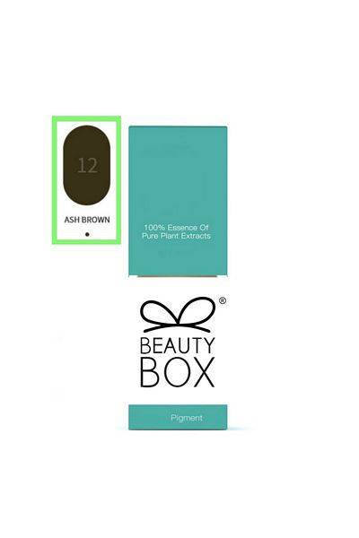 Beauty Box Ash Brown Vegan Permanent Makeup Paint PMU Pigment Nontoxic Essence of Pure Plant Extracts 12ml