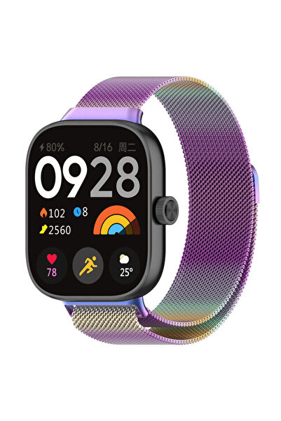 İncisoft Xiaomi Redmi Watch 4 / Redmi Watch 5 Uyumlu Paslanmaz Hasır Örgü Met...
