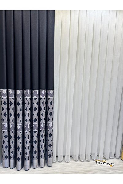 NİVEMESHOME LARA FT 671538   1/3 ΣΚΛΗΡΗ ΠΛΕΩΜΕΝΗ ΚΟΥΡΤΙΝΑ ΦΩΝ