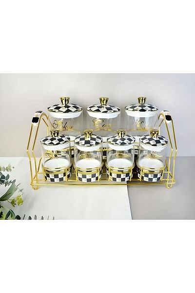 Paçi Leo Checkerboard Patterned Spice Set