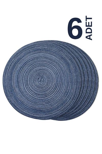 HOMENIVA 6-Piece Nova Blue Lux American Service Supla Set