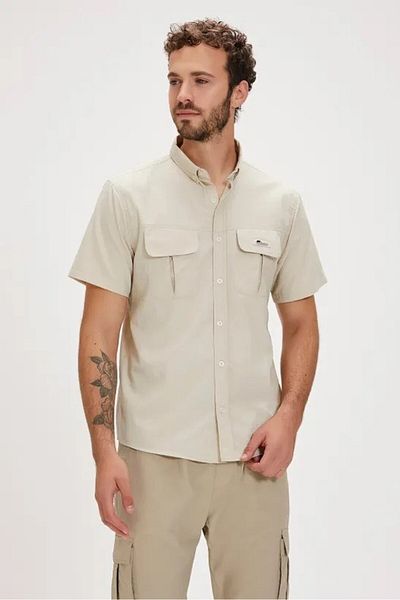 Bad Bear Fernando Shirt Parchment Men's Basic Shirt 24.01.30.004-c139