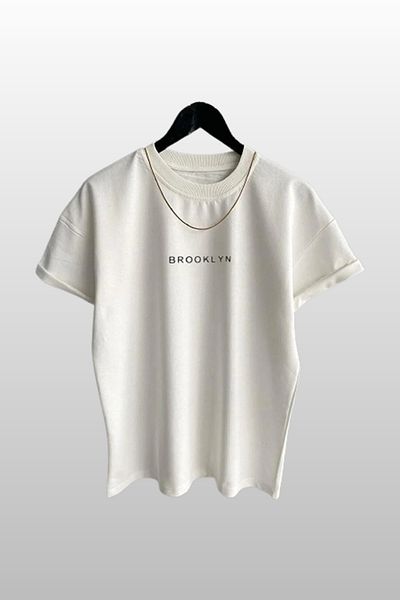 MODAGEN Unisex Brooklyn Printed 2 Pack Black-White Tričko