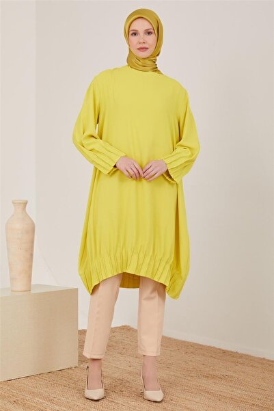 Armine Nervürlü Tunik 23y4404 Limon Yeşili