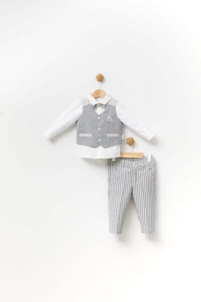 Babydola Bow Tie Vest Shirt Trousers Holiday Boy's Suit 3-Piece 13627