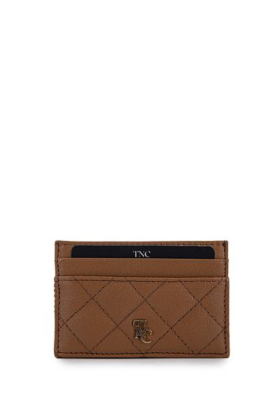 Tamer Tanca Unisex Genuine Leather Tan Card Holder