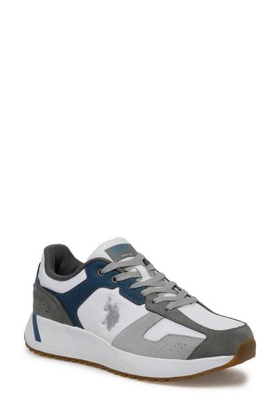 U.S. Polo Assn. U.S.POLO ASSN PETER SU 4FX ΛΕΥΚΟ ΓΚΡΙ COMFORT CASUAL ΚΑΘΗΜΕΡΙΝΑ ΑΘΛΗΤΙΚΑ ΠΑΠΟΥΤΣΙΑ