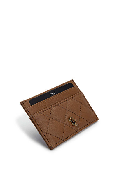 Tamer Tanca Unisex Genuine Leather Tan Card Holder