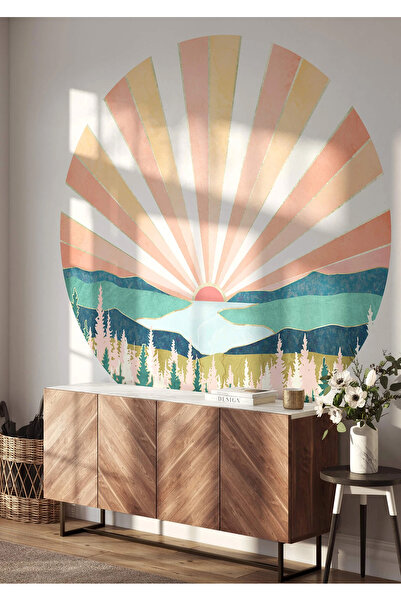 WALLHUMAN Boho - Bohem Tarzında Daire Duvar Sticker