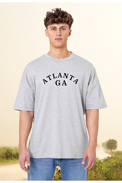 styledream ATLANTA GA Βαμβακερό μπλουζάκι με στάμπα σε μεγάλο μέγεθος