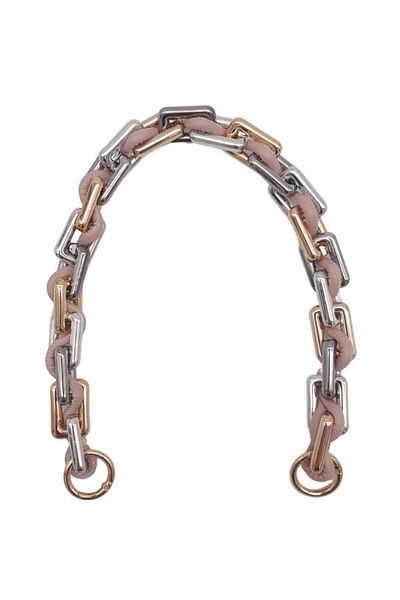 angel çanta aksesuar Accesoriu geantă Angel 45 cm cu piele, unghiular, lanț acrilic colorat, culoare pulbere, cu inel cu arc din piele